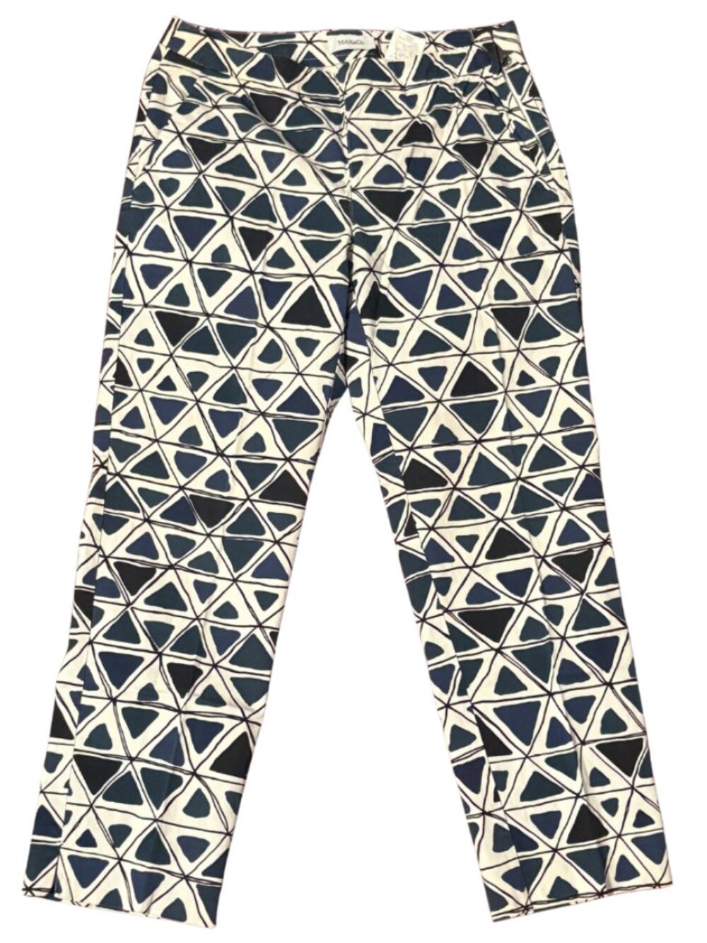 MAX&Co. Triangle Pattern Zip Straight PantsPants Women’s Size 6